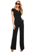 Sexy Black Daily Fashion Wide Leg Jumpsuit